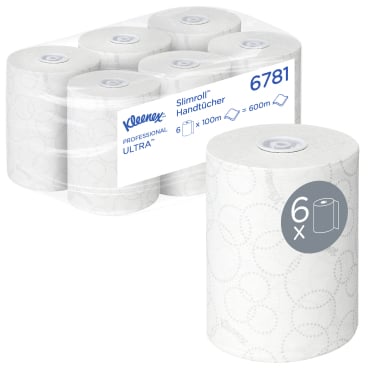 Handtuchpapier Ultra Slimroll von KLEENEX - Einzelrolle für Spender, saugstark - Med-Praxisbedarf