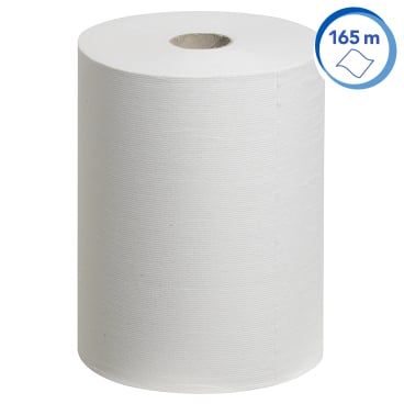 Kimberly-Clark SCOTT Slimroll Handtuchrolle - Weiß, 20 cm Breite, 165 Meter lang - Med-Praxisbedarf