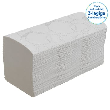 Ultra Handtuchpapier von KLEENEX - 3-lagiges Falthandtuch mit intelligentem Design - Med-Praxisbedarf