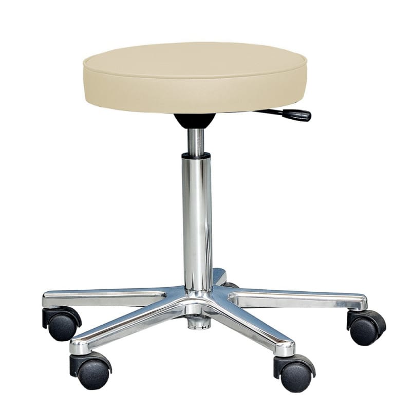 Drehbarer Laborhocker mit Gasdruckfeder - für Labore und Arztpraxen, robust - Med-Praxisbedarf