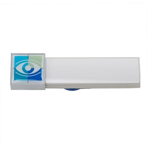 Magnet-Namensschild silber - metallisches Motiv, schonende Magnete für Kleidung - Med-Praxisbedarf