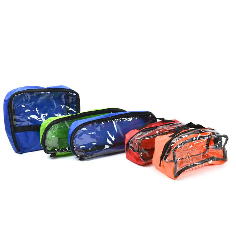 Modul-Tasche geöffnet - Innenaufteilung mit Klettfächern, individuelle Befüllung - Med-Praxisbedarf