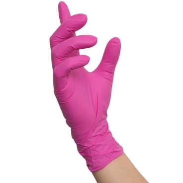 NITRAS CANDY WAVE Nitril Einmalhandschuhe magenta - medizinische Einmalhandschuhe für den täglichen Einsatz - Med-Praxisbe...