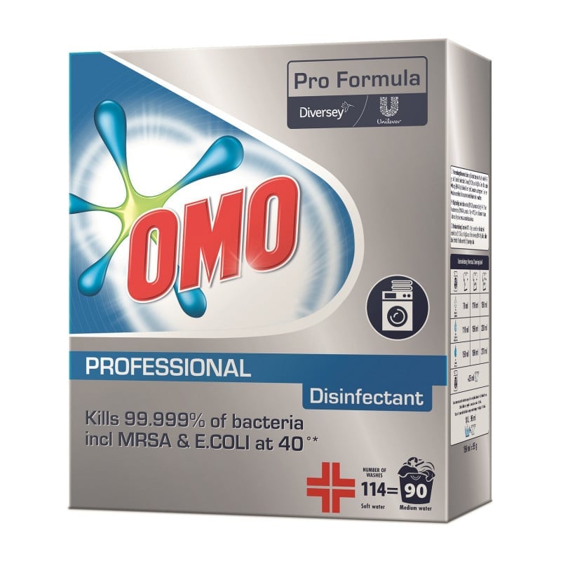 Omo Professional Disinfectant Waschmittel - viruzides Desinfektionspulver für Wäsche - Med-Praxisbedarf