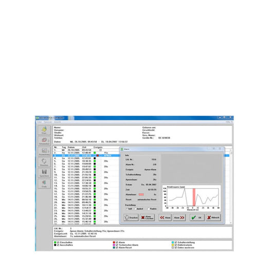 PC-Software für SISS Babycontrol - Auslesen und Auswerten von Überwachungsdaten - Med-Praxisbedarf