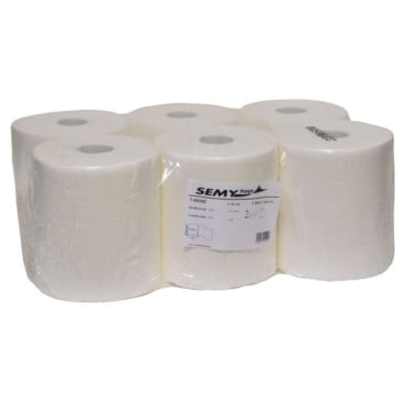 Papierhandtuchrolle MIDI hochweiß - 2-lagige Rolle, Durchmesser 19 cm - Med-Praxisbedarf