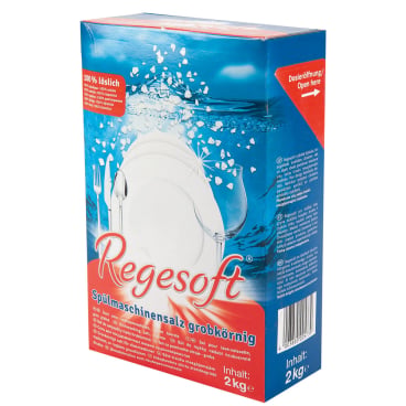 Regesoft Spülmaschinensalz grob - für Geschirrspüler-Enthärtungsanlagen, rückstandsfrei - Med-Praxisbedarf