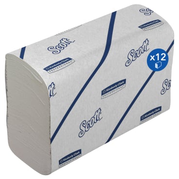SCOTT Essential Papierhandtücher weiß 2-lagig - 21,2 x 18,6 cm für Arztpraxen und Kliniken - Med-Praxisbedarf