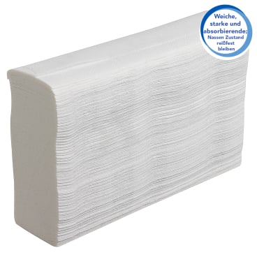 Slimfold Handtuchspender mit SCOTT Handtüchern - weiß, wandmontiert - Med-Praxisbedarf