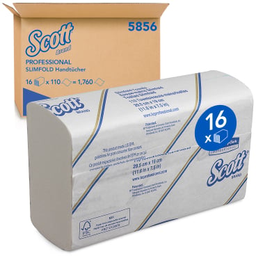Geschlossene Packung SCOTT SLIMFOLD Handtücher - platzsparend gelagert - Med-Praxisbedarf