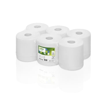 Satino Comfort Handtuchrollen 2-lagig hochweiß - CF1-kompatibel für professionelle Handtuchspender - Med-Praxisbedarf