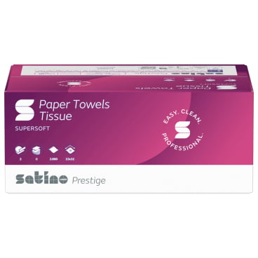 Prestige C-Falz Handtücher 23x32 cm, satiniertes Papier für sanfte Hände - Med-Praxisbedarf