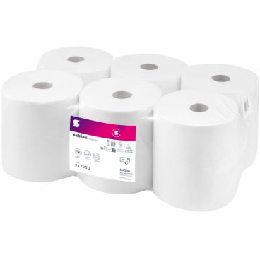 Packung Satino Prestige Handtuchrollen 3-lagig - hochweiß für medizinischen Bedarf - Med-Praxisbedarf