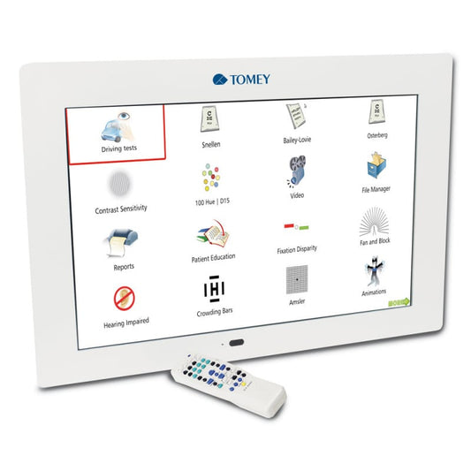 Sehzeichenmonitor für digitale Visusprüfung - platzsparendes Display für Arztpraxen und Kliniken - Med-Praxisbedarf