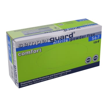 Semperguard Nitril Einmalhandschuhe Comfort - chemikalienbeständig, latexfrei, weiches Material - Med-Praxisbedarf