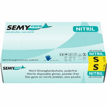 Einmalhandschuhe Nitril puderfrei - für medizinischen Gebrauch, Spenderkarton - Med-Praxisbedarf