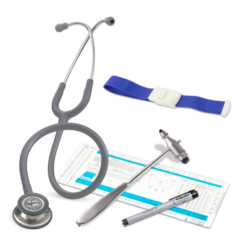 Studenten-Set Classic für Medizinstudenten im PJ mit Littmann Stethoskop und Diagnostik-Set - Med-Praxisbedarf