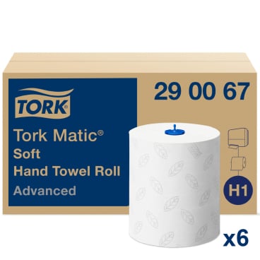 Tork Matic® Weiße Handtuchrolle 150m - für Waschräume mit viel Betrieb, H1-kompatibel - Med-Praxisbedarf