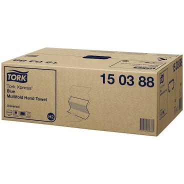 Tork Xpress Multifold Papierhandtücher blau H2 - 23,4x21,3 cm, für Lebensmittelkontakt geeignet - Med-Praxisbedarf