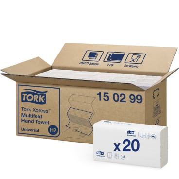 Stapel Tork Xpress Papierhandtücher 2-lagig 21x23,5 cm - Hygieneartikel für den Praxisbedarf - Med-Praxisbedarf