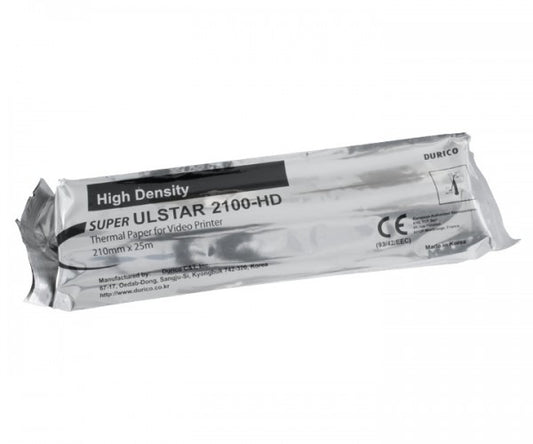 Ulstar 2100HD Videoprinter-Papier - Thermopapier 210mm x 25m, kontrastreich - Med-Praxisbedarf
