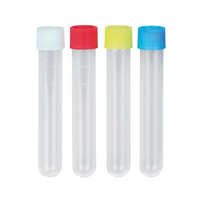 Zentrifugenröhrchen aus Polypropylen - 16 mm Durchmesser, 100 mm Länge, Laborbedarf - Med-Praxisbedarf