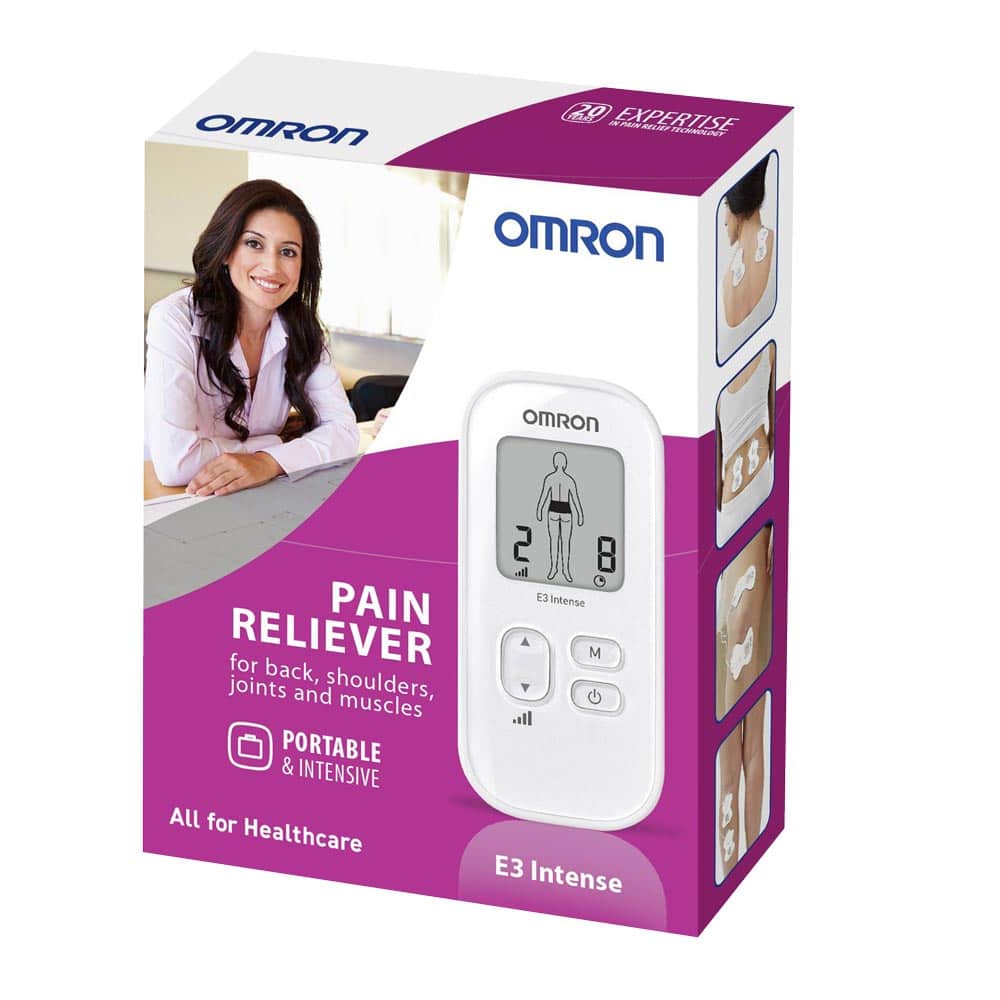 OMRON E3 Intense mit Elektroden - Applikation der Klebeelektroden für die Reizstromtherapie - Med-Praxisbedarf