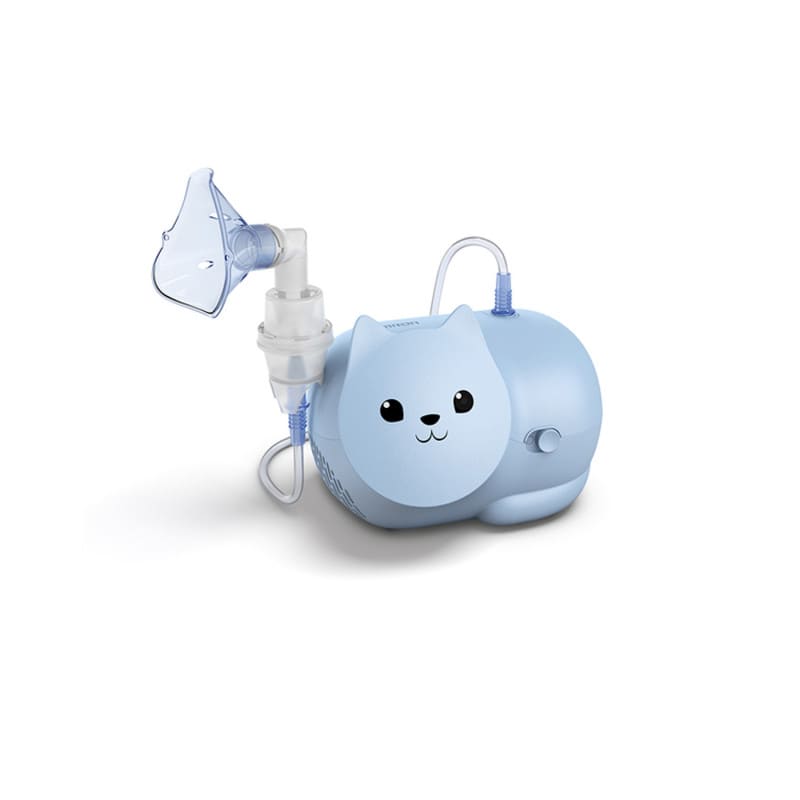 OMRON Nami Cat Inhalationsgerät für Kinder - Ein-Knopf-Bedienung, für Säuglinge und Kleinkinder - Med-Praxisbedarf