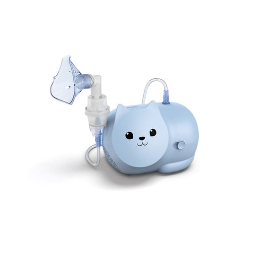 OMRON Nami Cat Inhalationsgerät für Kinder - Ein-Knopf-Bedienung, für Säuglinge und Kleinkinder - Med-Praxisbedarf