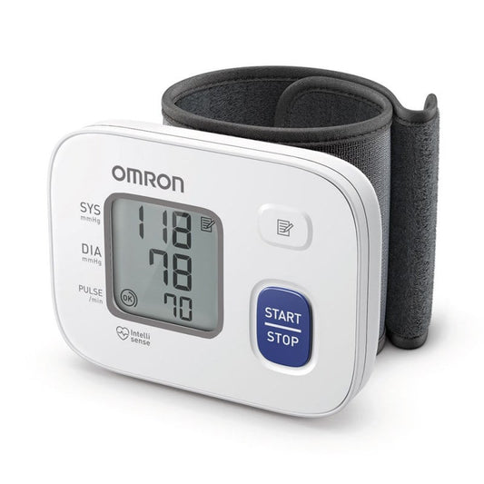 OMRON RS2 Handgelenk-Blutdruckmessgerät - Manschettensitz-Kontrolle, für Handgelenkumfang 13,5-21,5 cm - Med-Praxisbedarf