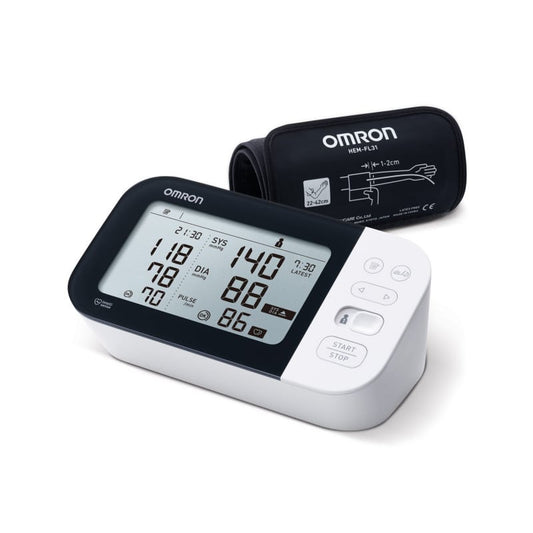 Omron M500 Intelli IT Blutdruckmessgerät - digitales Oberarmgerät erkennt Vorhofflimmern - Med-Praxisbedarf