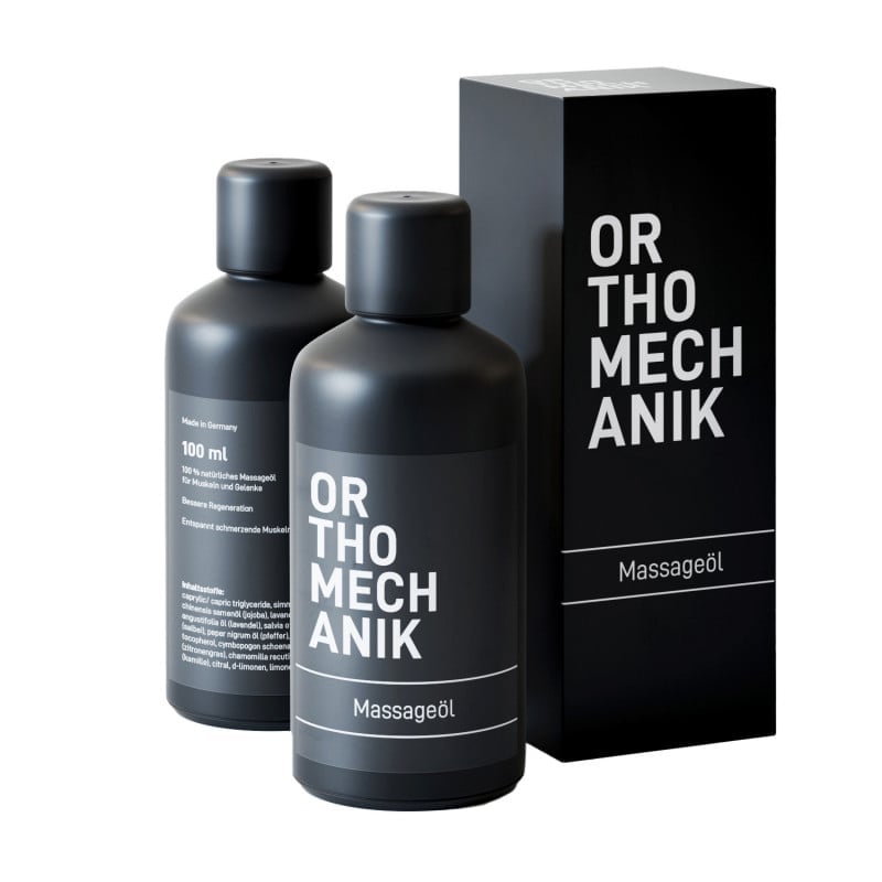 Orthomechanik Massageöl - Spezialöl zur Anwendung mit OrthoGun Massagepistolen in der Praxis - Med-Praxisbedarf