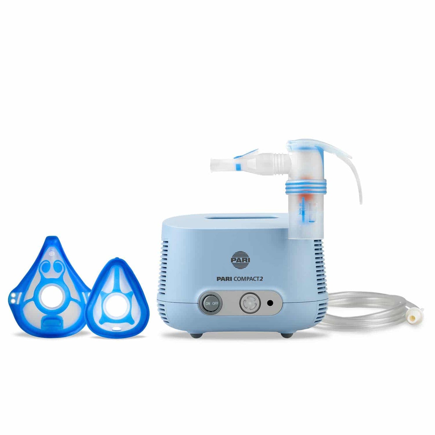PARI COMPACT2 Gerät von der Seite - kompaktes Design für Inhalationstherapie zu Hause - Med-Praxisbedarf