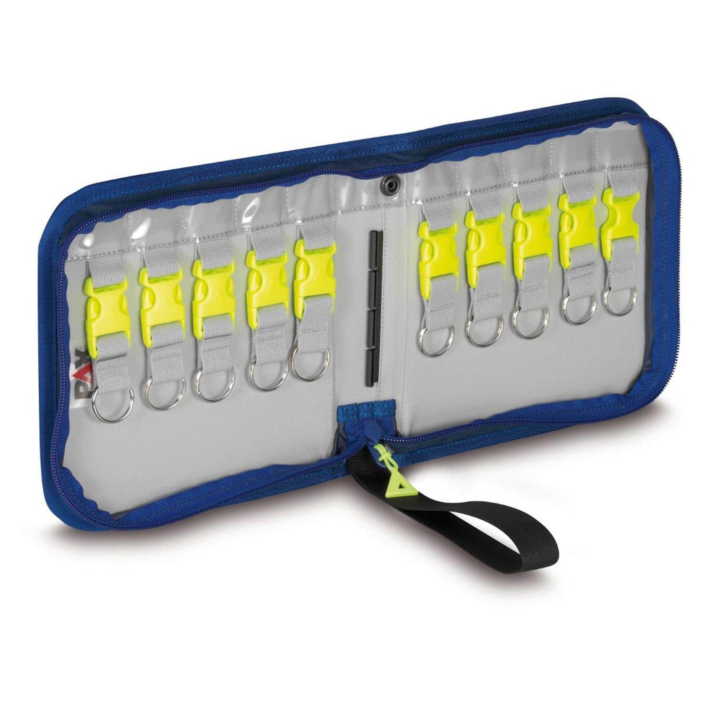 PAX Schlüsseltasche 10 geöffnet - Innenaufteilung für Schlüsselorganisation, praktisch für Praxis oder Klinik - Med-Praxis...