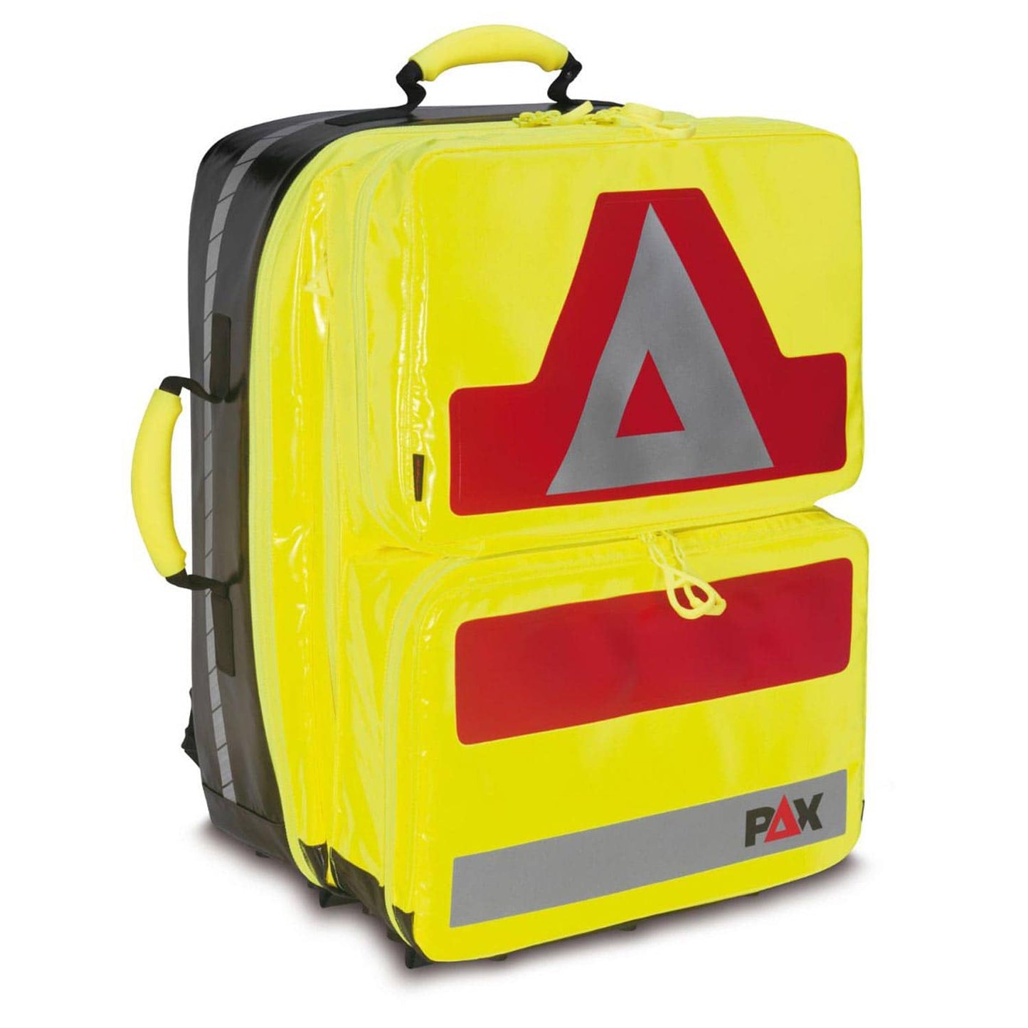 PAX Wasserkuppe L-FT2 Rucksack Seitenansicht - zeigt Tragegriff und seitliche Taschen - Med-Praxisbedarf