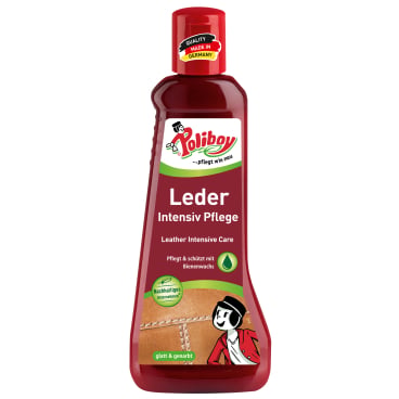 POLIBOY Lederpflege Flasche - Intensiv Pflege für alle Lederfarben und Oberflächen - Med-Praxisbedarf