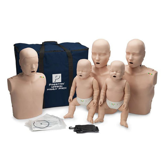 Prestan Family Pack für Erste-Hilfe-Kurse - Set mit Erwachsenen-, Kinder- und Säuglingstorsos - Med-Praxisbedarf