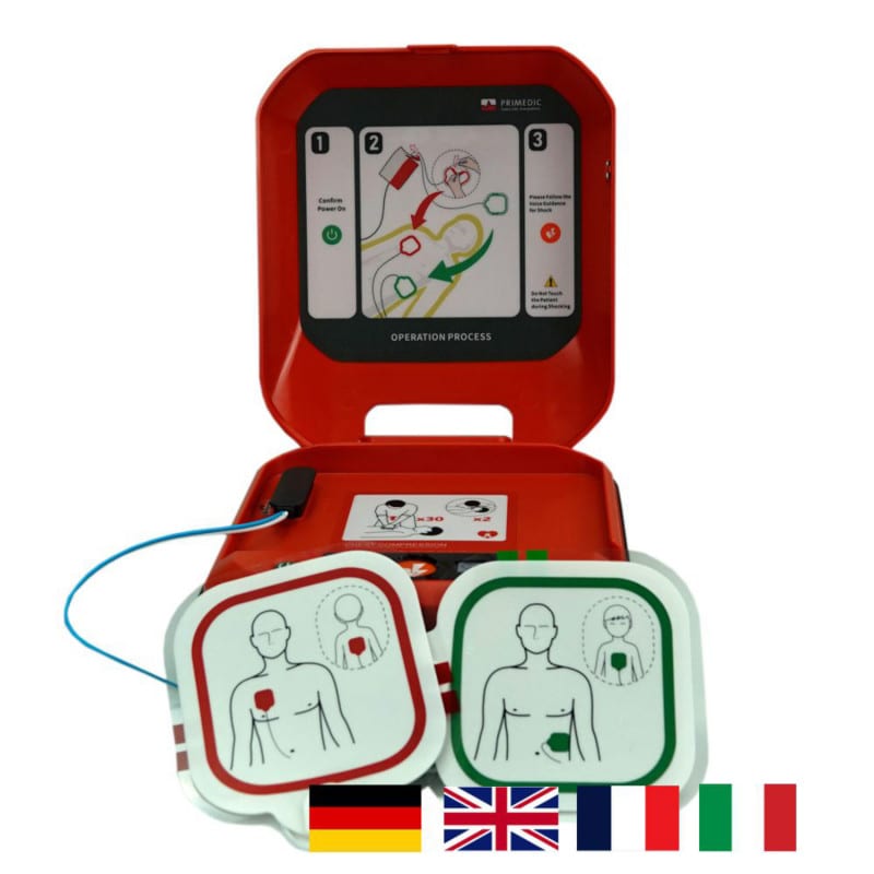HeartSave Defibrillator Y YA in Einsatzbereitschaft - mit klarer Sprachführung für Ersthelfer - Med-Praxisbedarf