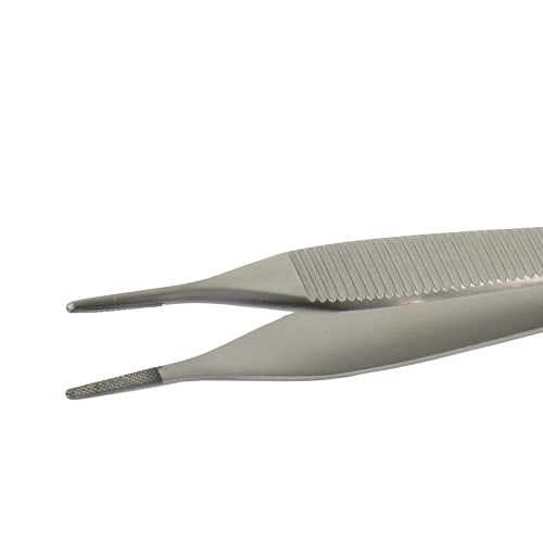 Adson-Pinzette Feinzahn - chirurgische Pinzette mit Hartmetalleinlage für präzises Halten - Med-Praxisbedarf