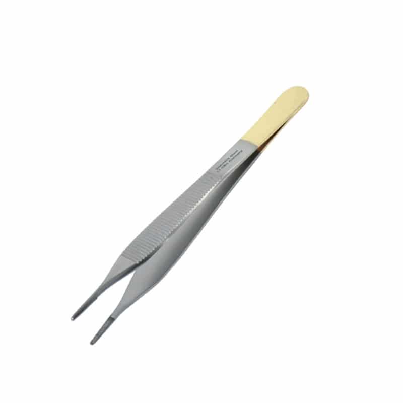 Adson-Pinzette mit Hartmetalleinlage - anatomische Pinzette zum Fassen von empfindlichem Gewebe - Med-Praxisbedarf