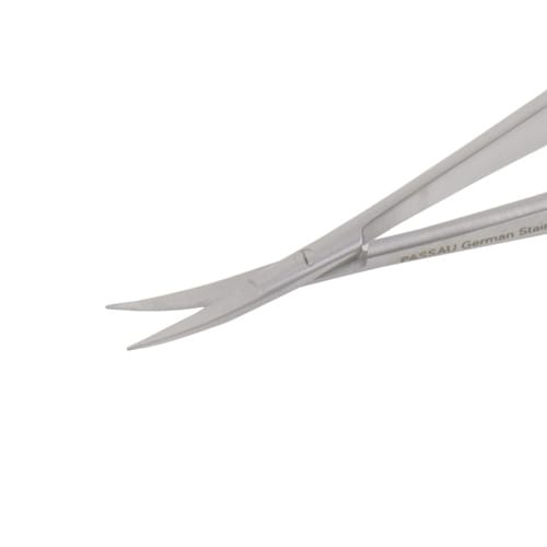 Mikroschere Castroviejo mit filigranen Blättern - Instrument für mikrochirurgische Eingriffe - Med-Praxisbedarf