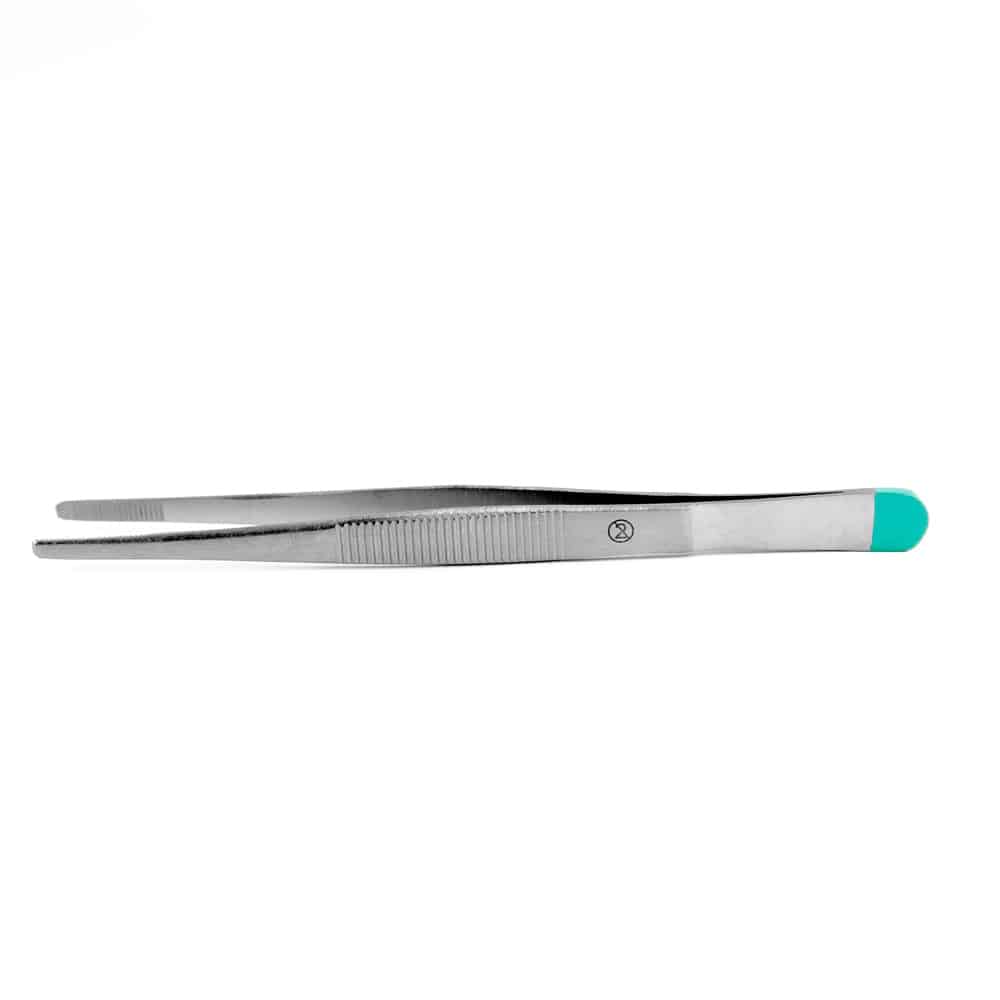 Anatomische Standard-Pinzette 14 cm gerade - medizinisches Einmalinstrument aus Edelstahl für den Praxisbedarf - Med-Praxi...