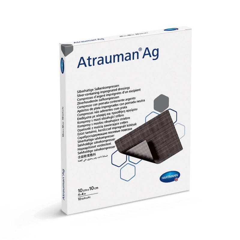 Atrauman Ag Einzelkompresse - für atraumatischen Verbandwechsel, keimreduzierend - Med-Praxisbedarf