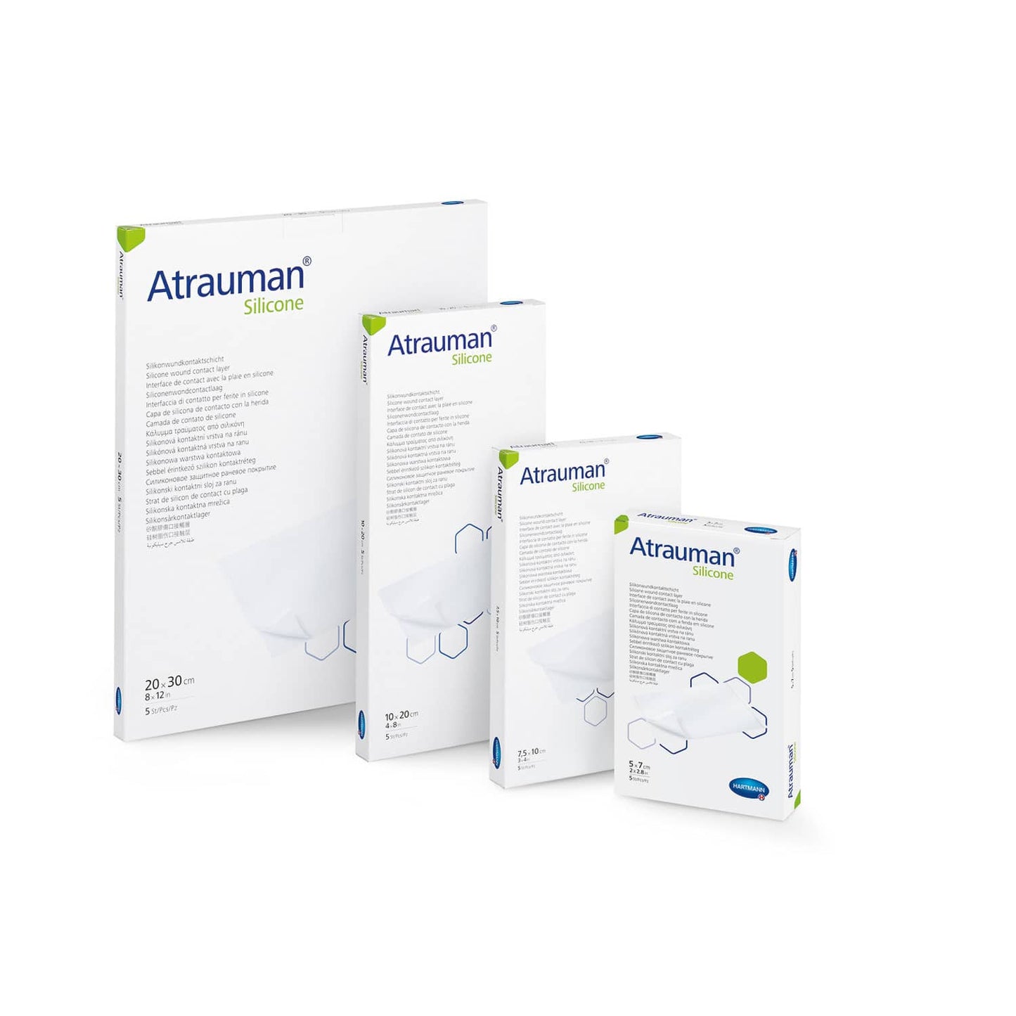 Atrauman Silicone Größe 10x20 cm - sterile Wundauflage von Paul Hartmann - Med-Praxisbedarf
