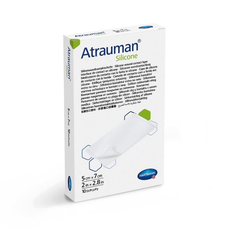 Atrauman Silicone Wundauflage Detail - haftet ohne zu verkleben, schonender Wechsel - Med-Praxisbedarf