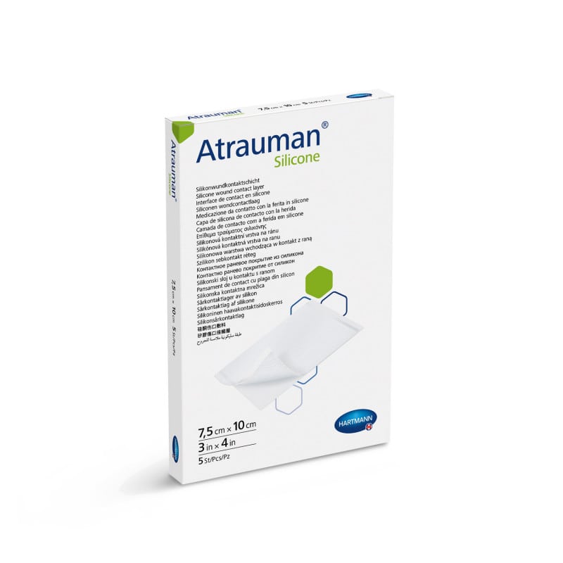 Atrauman Silicone Wundkontaktschicht - sterile Silikonauflage für trockene Wunden - Med-Praxisbedarf