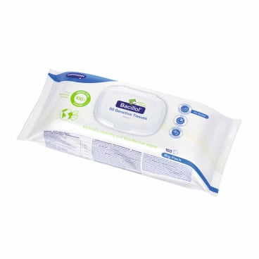 Bacillol 30 Sensitive Green Tissues Flächendesinfektionstücher - gebrauchsfertige Vliestücher, schonend - Med-Praxisbedarf