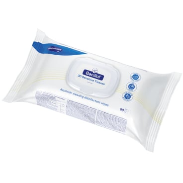 Bacillol 30 Sensitive Tissues Desinfektionstücher Flowpack - Vliestücher, gebrauchsfertig, einzeln entnehmbar - Med-Praxis...