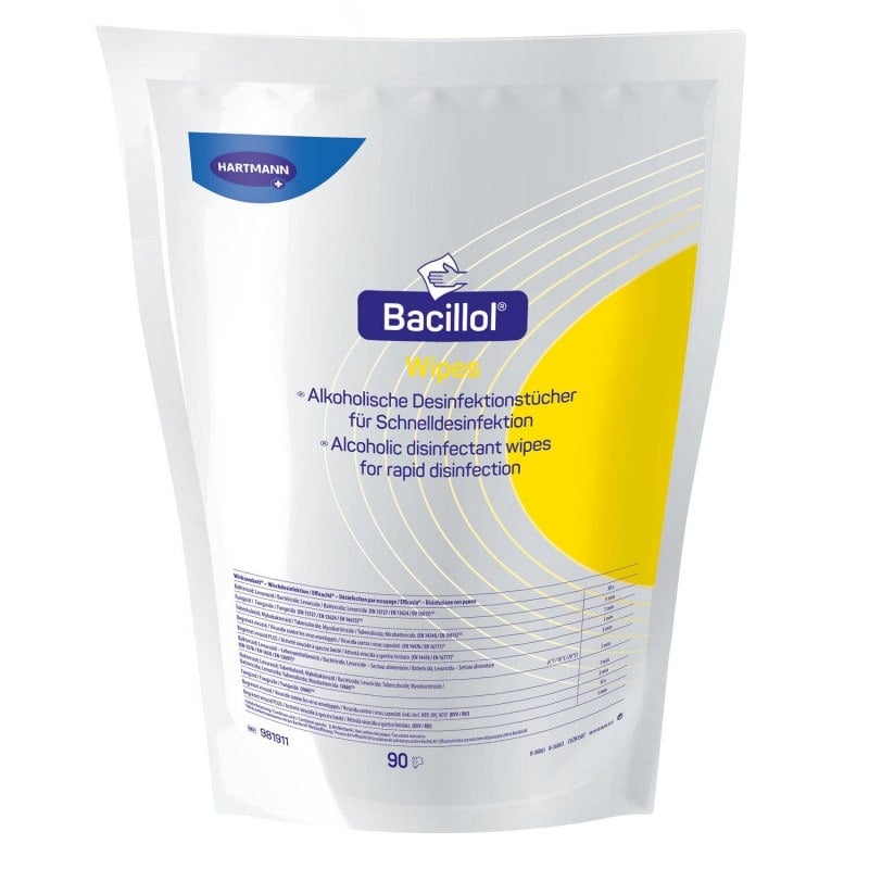Bacillol Wipes Desinfektionstücher - gebrauchsfertig für schnelle Flächendesinfektion in Arztpraxen - Med-Praxisbedarf