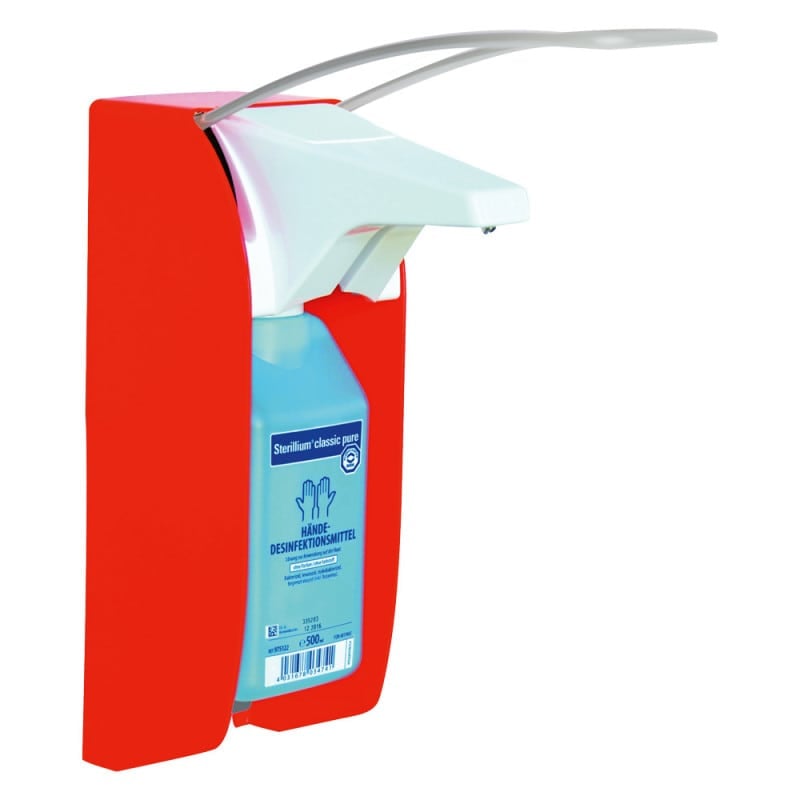 Bode Eurospender 1 plus in Signalfarbe orange - auffälliger Wandspender für Hände- und Flächendesinfektion - Med-Praxisbedarf